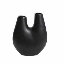 Vase noir 2 tiges en aluminium Tulipa