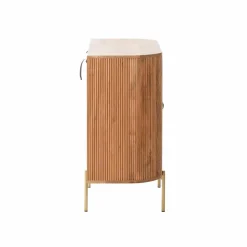 Vitrine arrondie en bois de manguier Maria