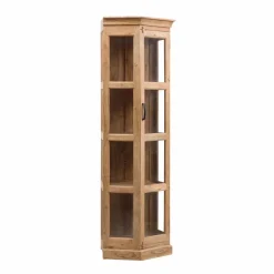Vitrine d'angle en bois d'acacia Esmée