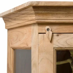 Vitrine d'angle en bois d'acacia Esmée