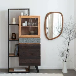 Vitrine en bois d'acacia Ernest