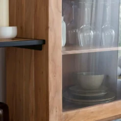 Vitrine en bois d'acacia Ernest