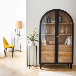 Vitrine en bois de manguier Paulo