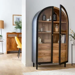 Vitrine en bois de manguier Paulo