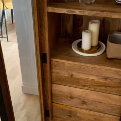 Vitrine en bois de manguier Paulo