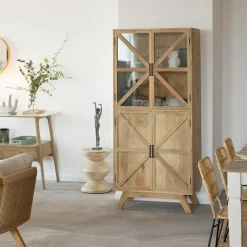 Vitrine en bois de manguier Thalia